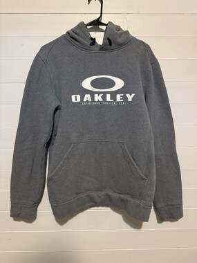 Oakley Men's Grey Established 1975 Logo Pullover Hoodie Size Medium